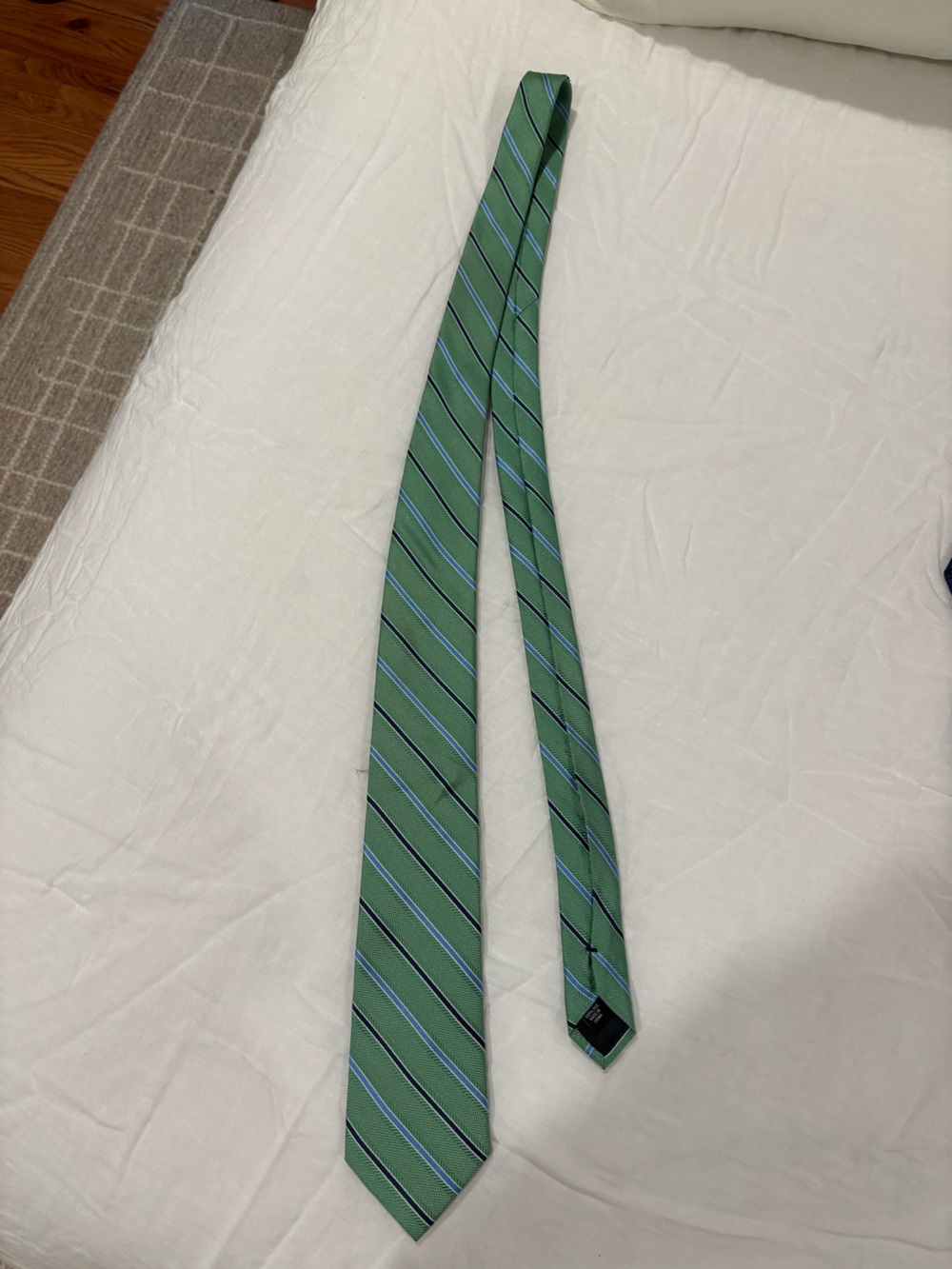 Jos. A. Bank Green Striped Silk Tie